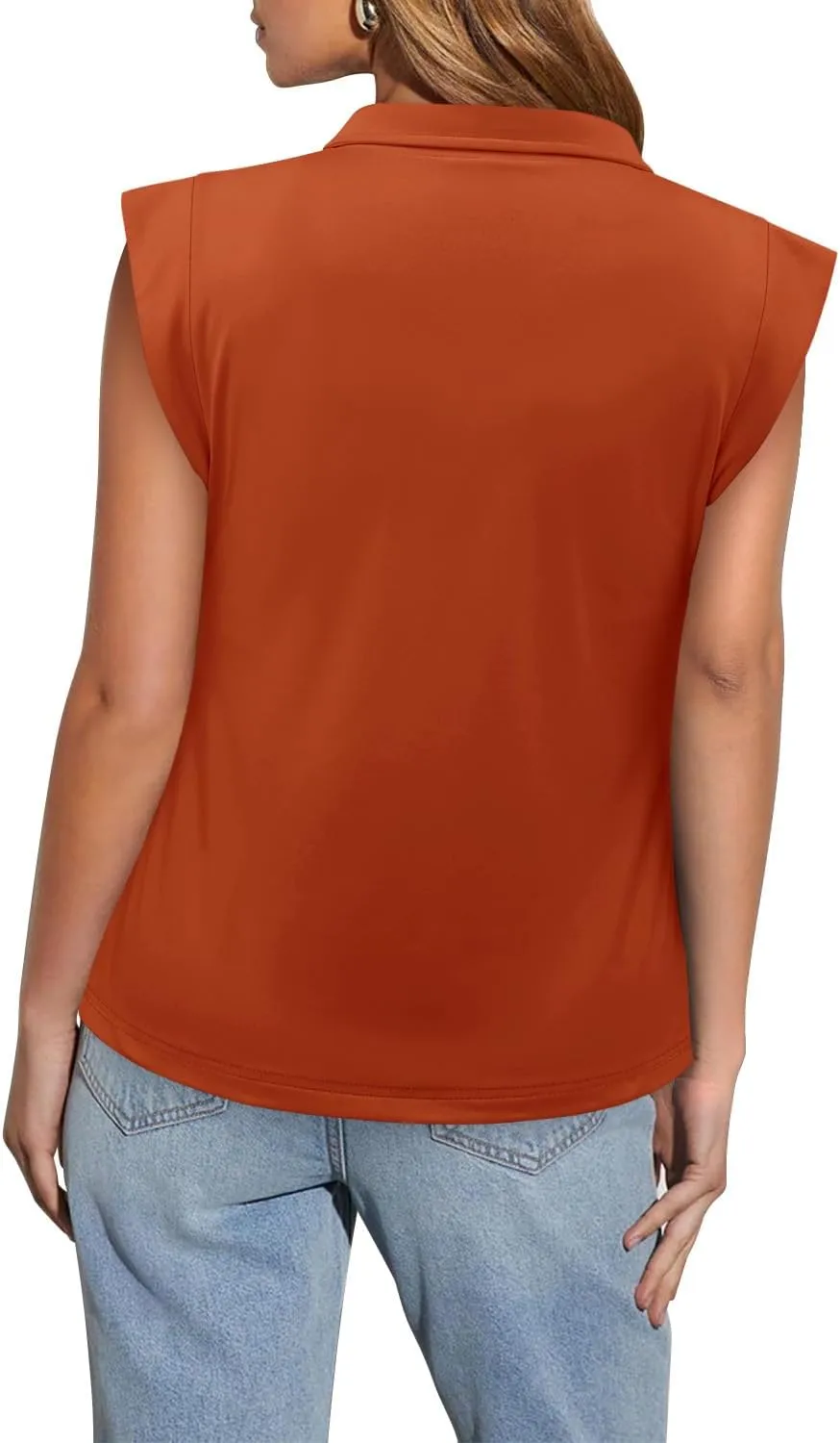 onlypuff Women's Polo Shirts Lapel Collar Short Sleeve Golf Blouse Summer Dressy Casual Tunic Tops