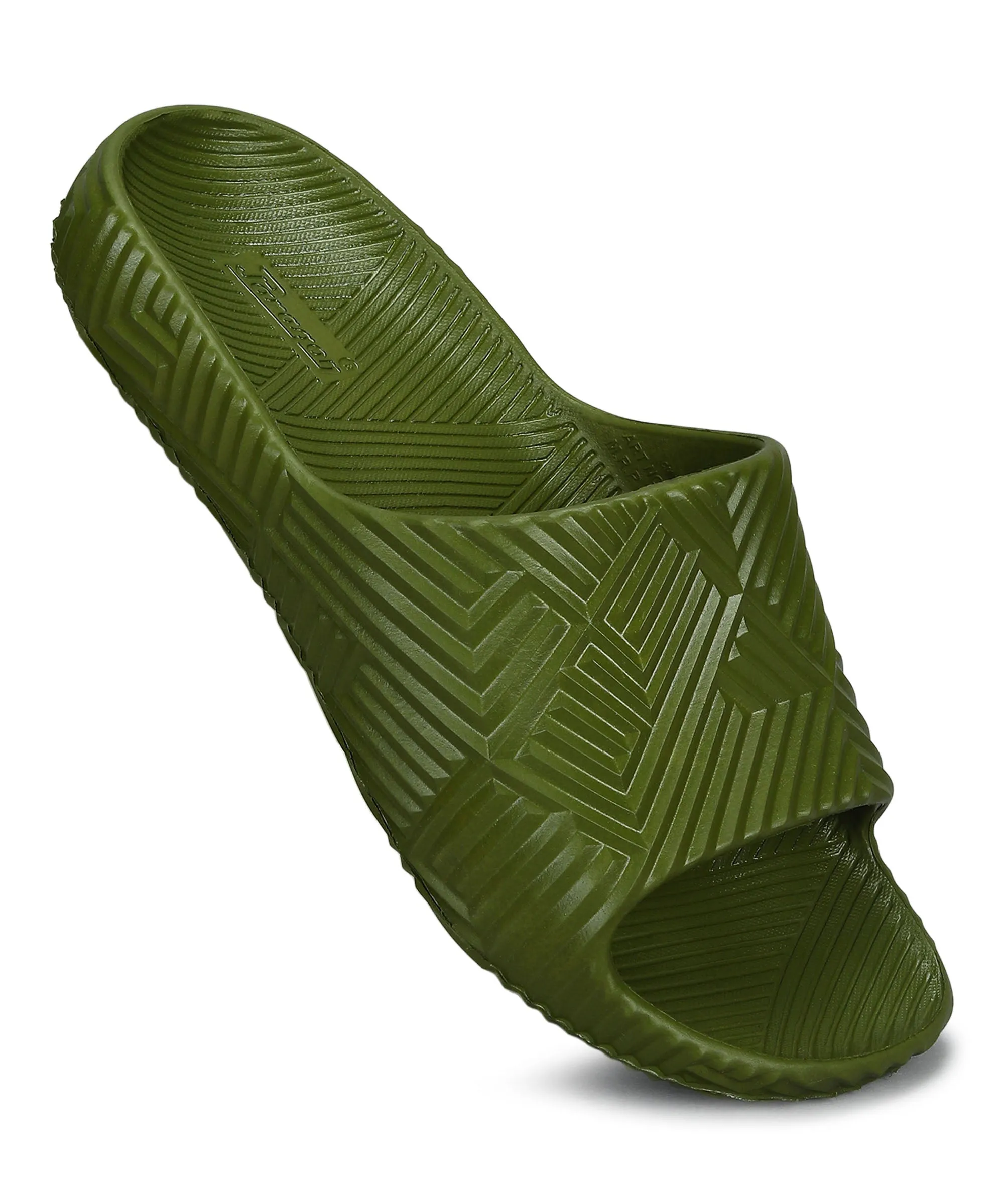 Paragon EVK10924G Men's Waterproof Olive Sliders with Comfortable Anti-Skid Sole