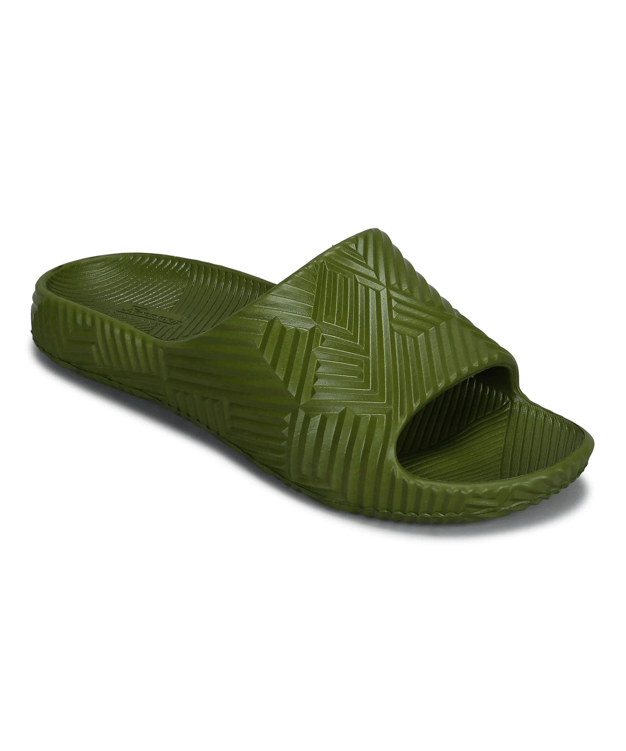 Paragon EVK10924G Men's Waterproof Olive Sliders with Comfortable Anti-Skid Sole