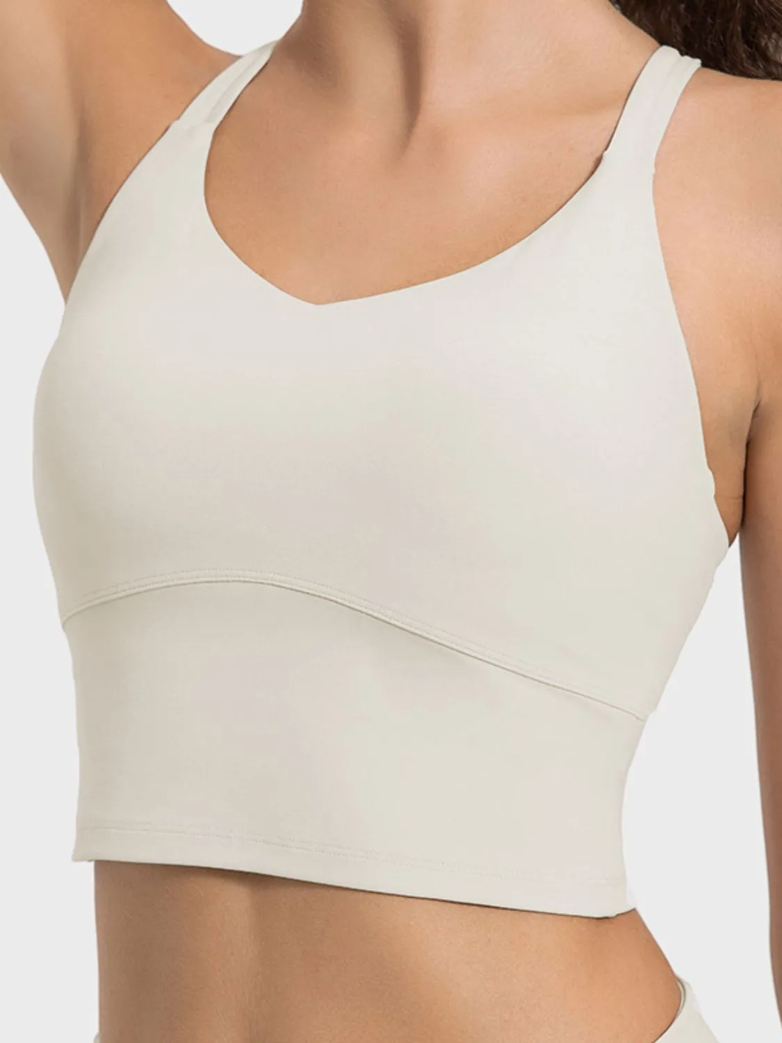 Peach Racerback Sports Bra