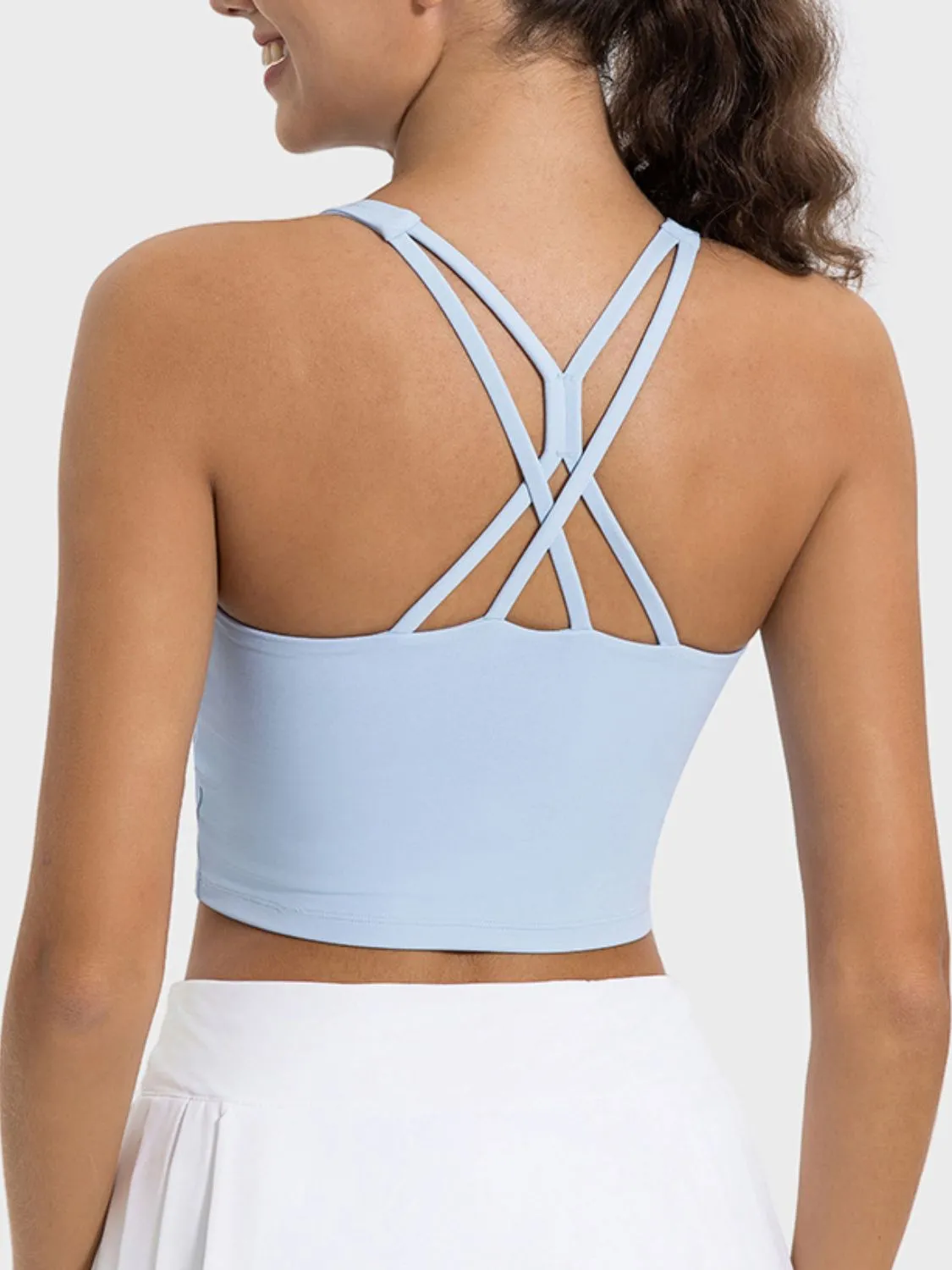 Peach Racerback Sports Bra