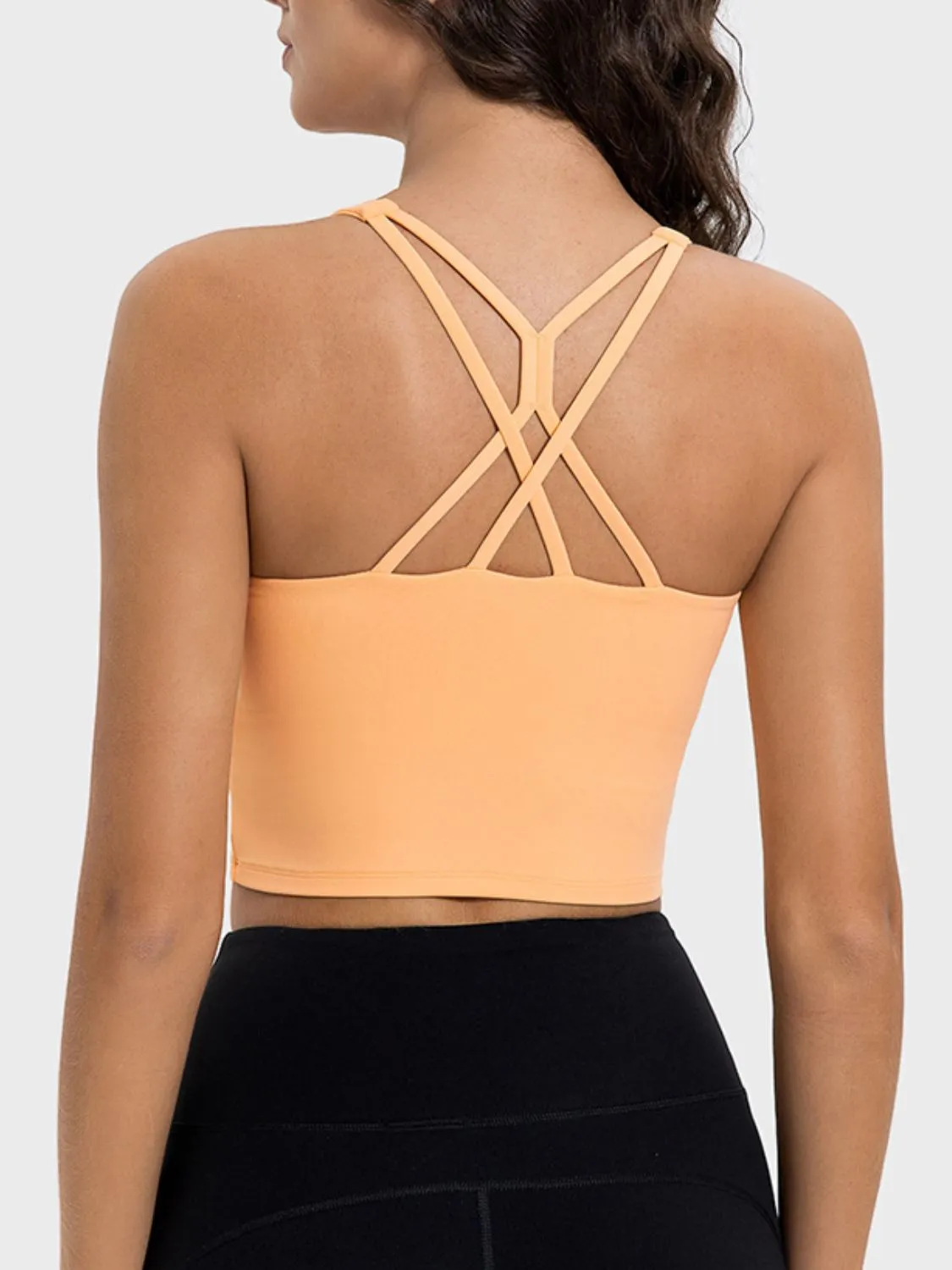 Peach Racerback Sports Bra