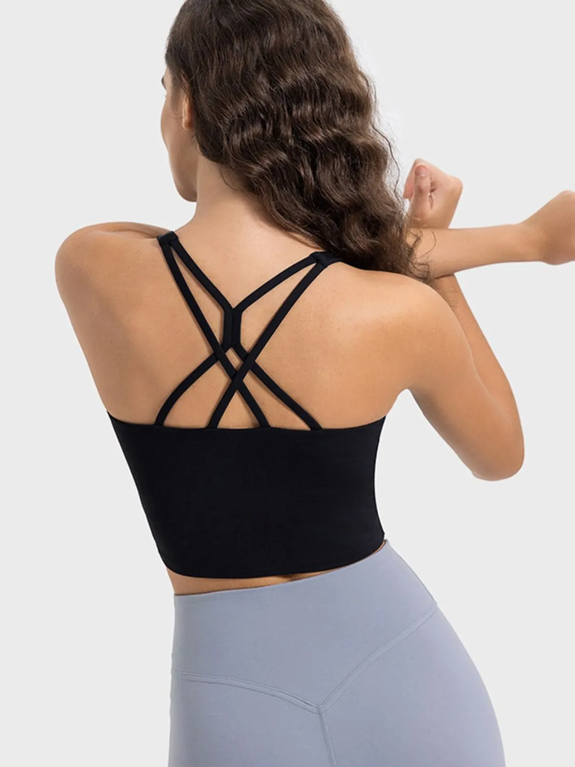 Peach Racerback Sports Bra