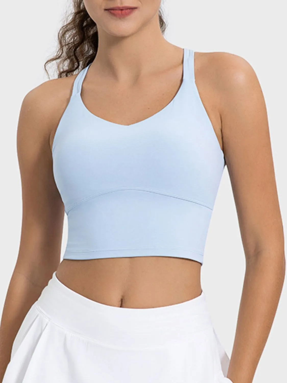 Peach Racerback Sports Bra