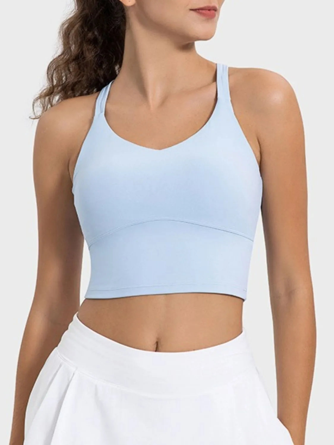 Peach Racerback Sports Bra