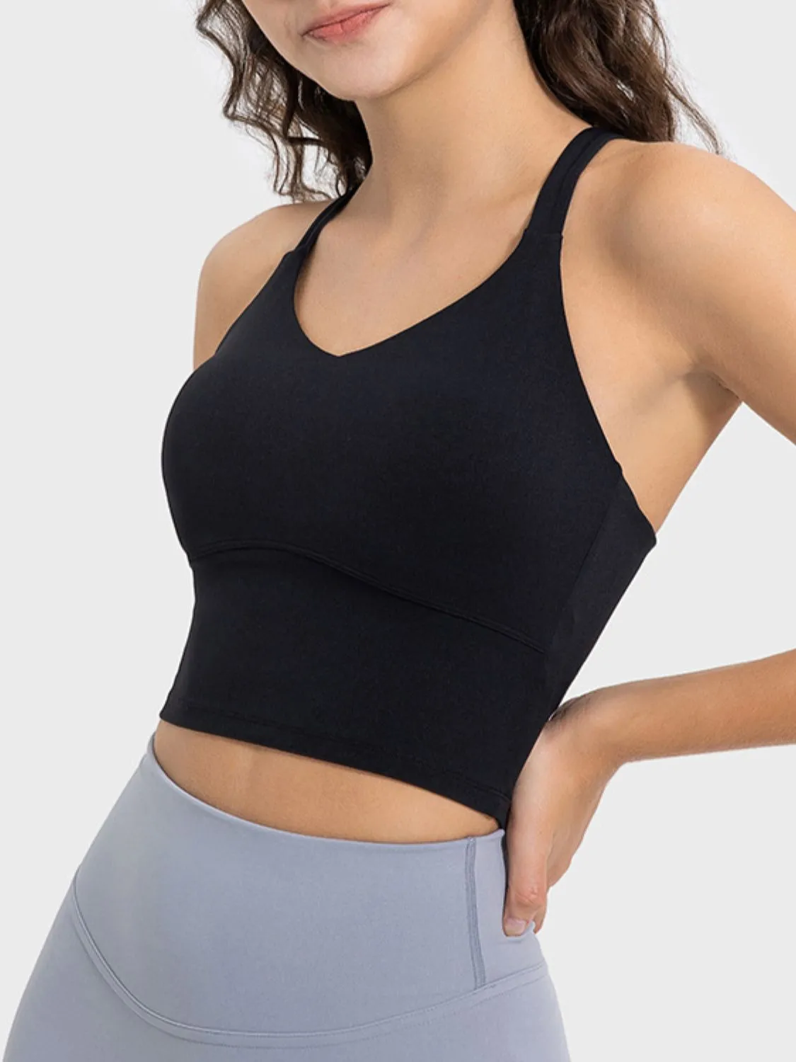 Peach Racerback Sports Bra