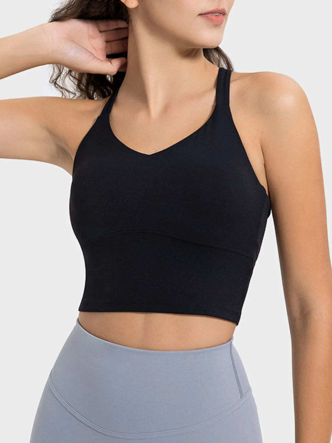 Peach Racerback Sports Bra