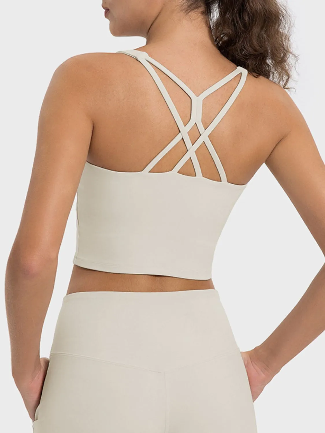 Peach Racerback Sports Bra