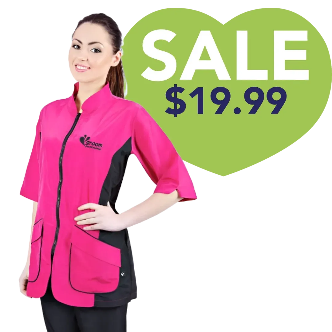 Pink Treviso Grooming Jacket by Groom Professional