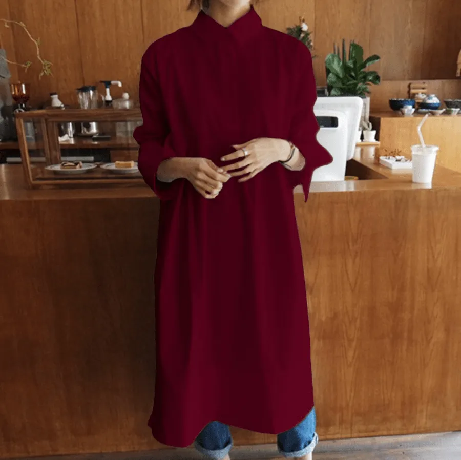 Plus Size Oversized Shirt Dress