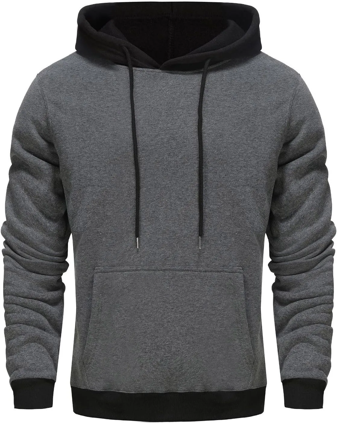Pullover Hoodie Men Trendy Loose Winter Solid Colored Jackets Stylish Pullover Sweater Winter Shirt for Men with Pockets