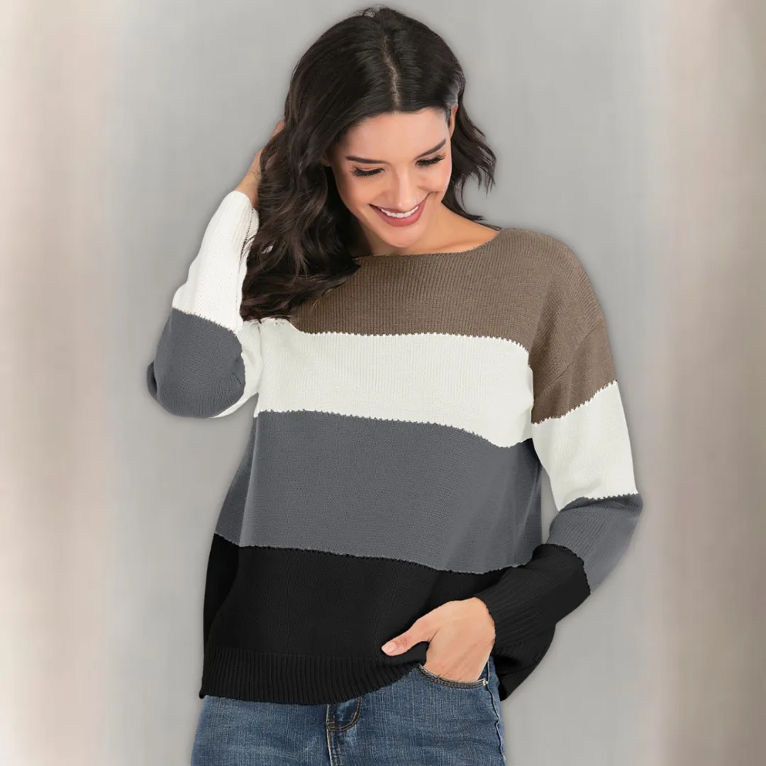 Pullover Round Neck Long Sleeve Sweater