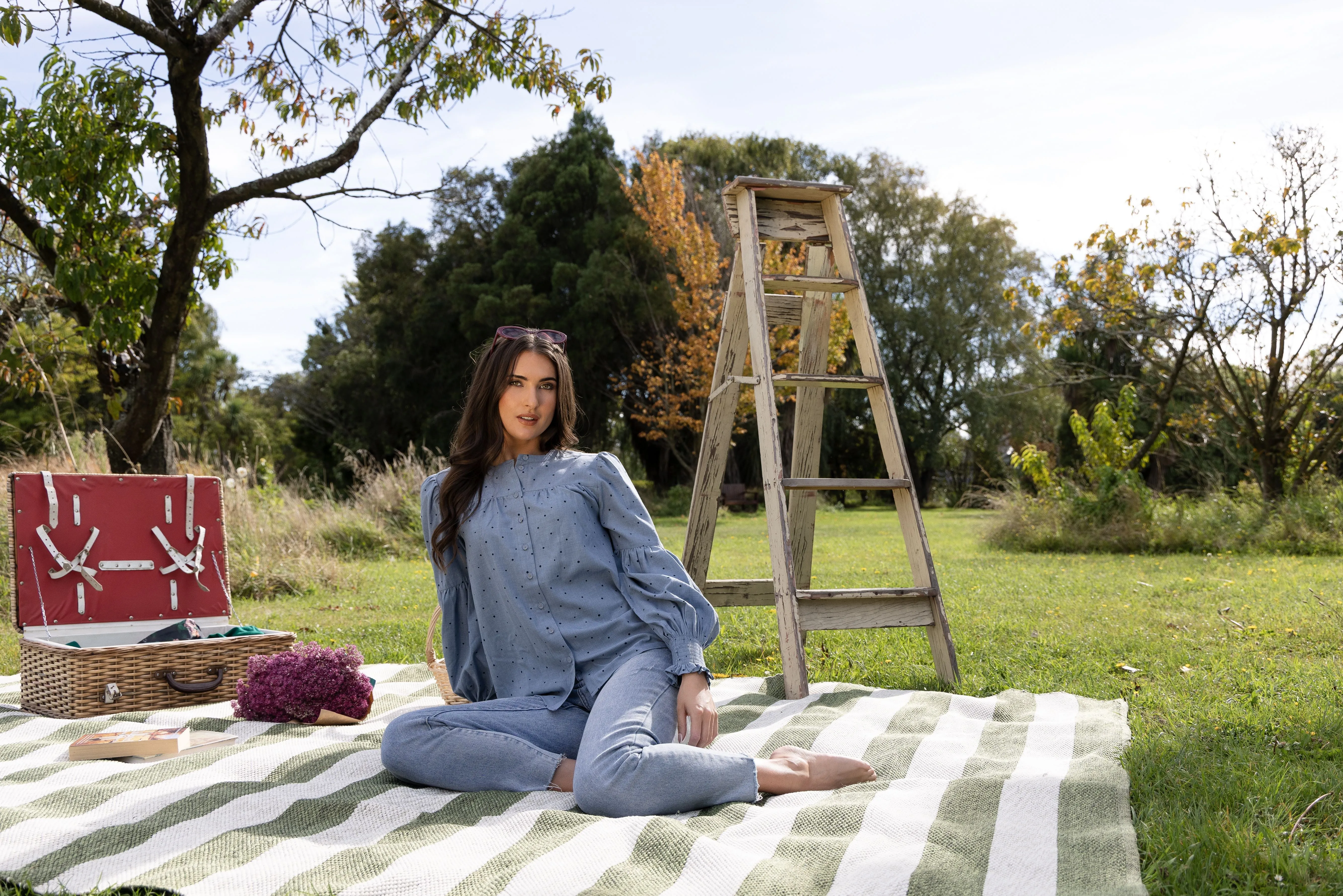 Seeking Lola - Keeper Blouse - Denim Spot