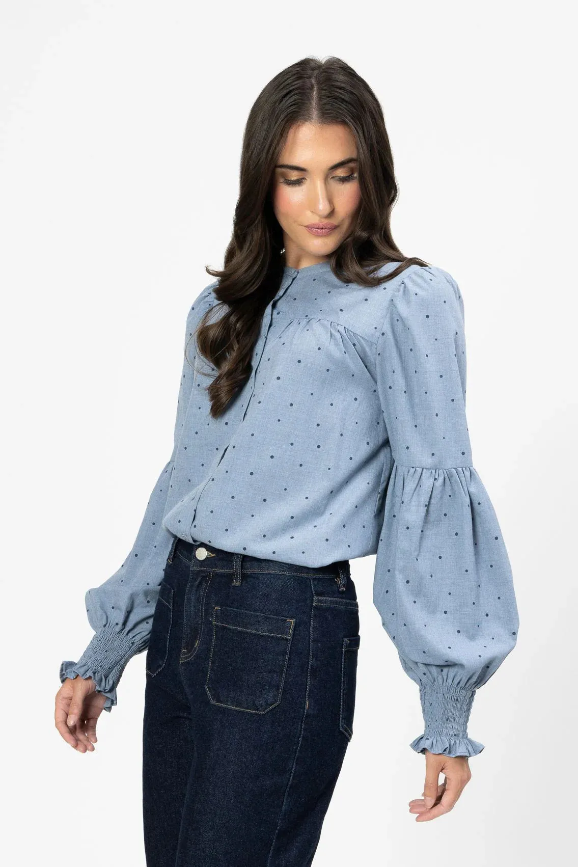 Seeking Lola - Keeper Blouse - Denim Spot