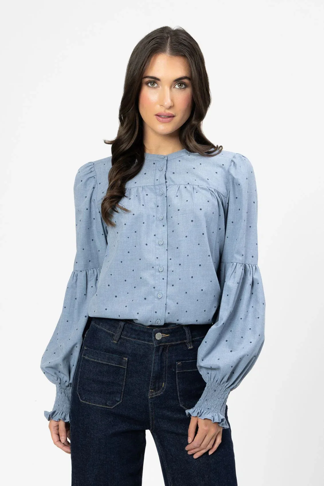 Seeking Lola - Keeper Blouse - Denim Spot