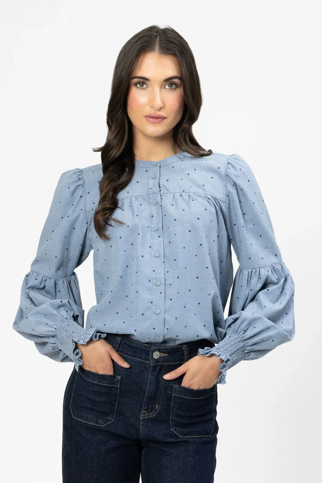Seeking Lola - Keeper Blouse - Denim Spot