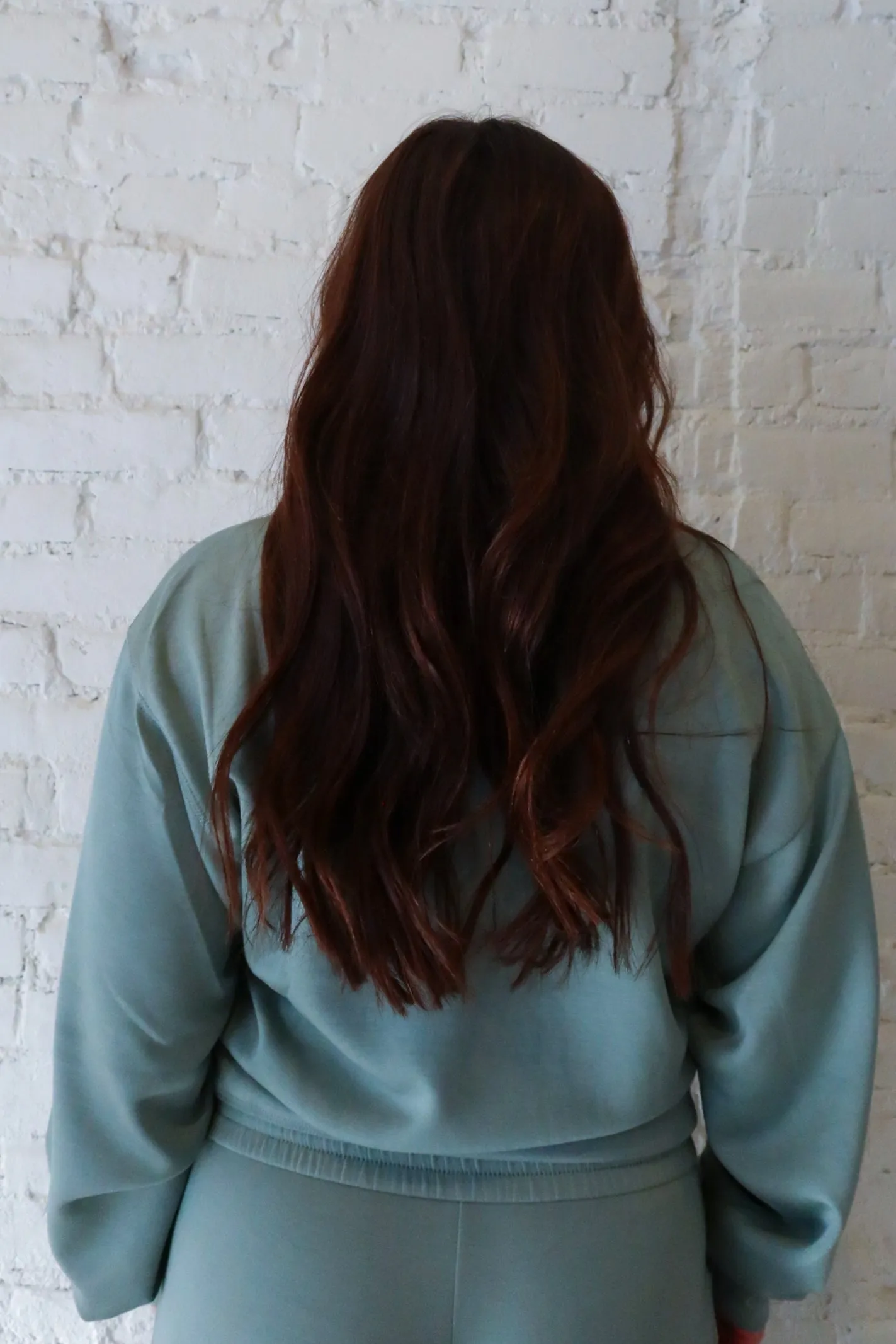 Snow Day Sage Green Scuba Top