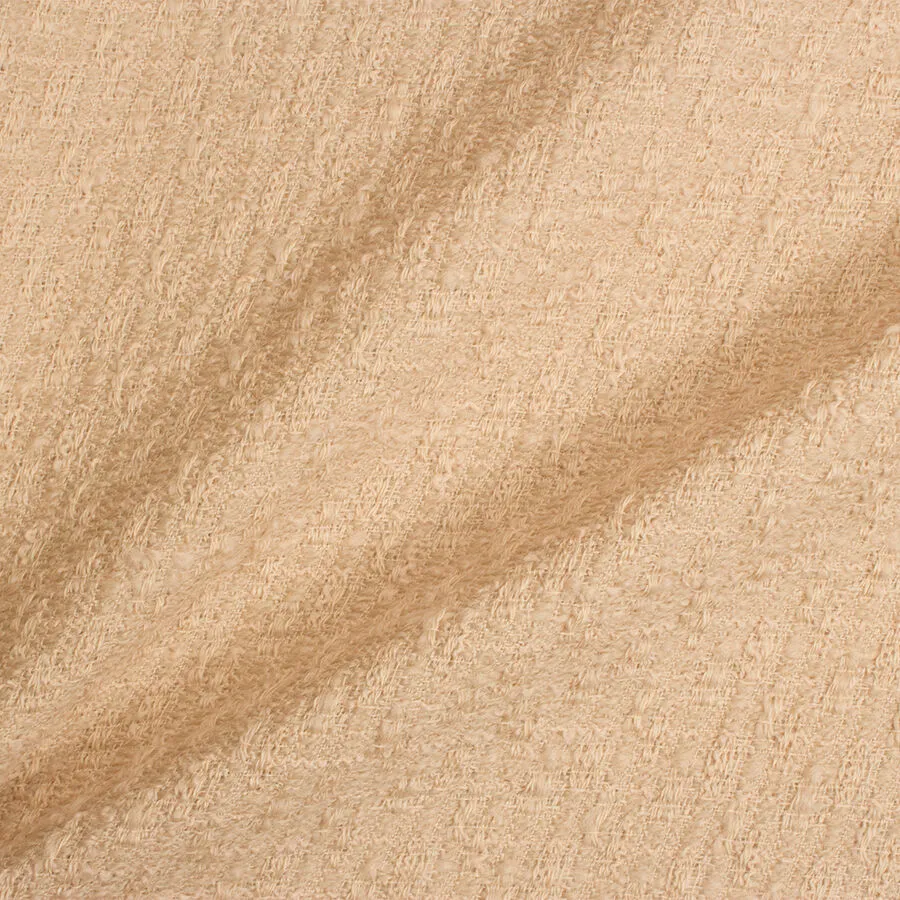 Soft Beige Pure Wool Bouclé