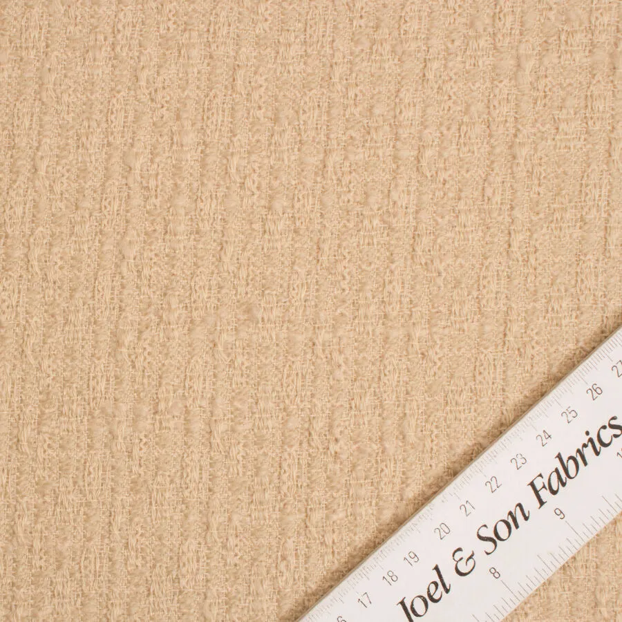 Soft Beige Pure Wool Bouclé