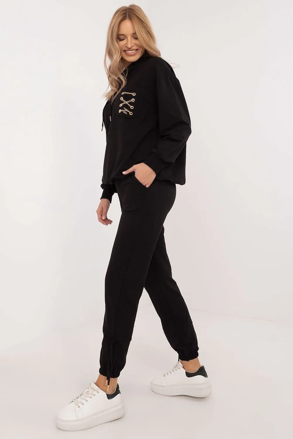 Stylish hoodie and pants tracksuit set