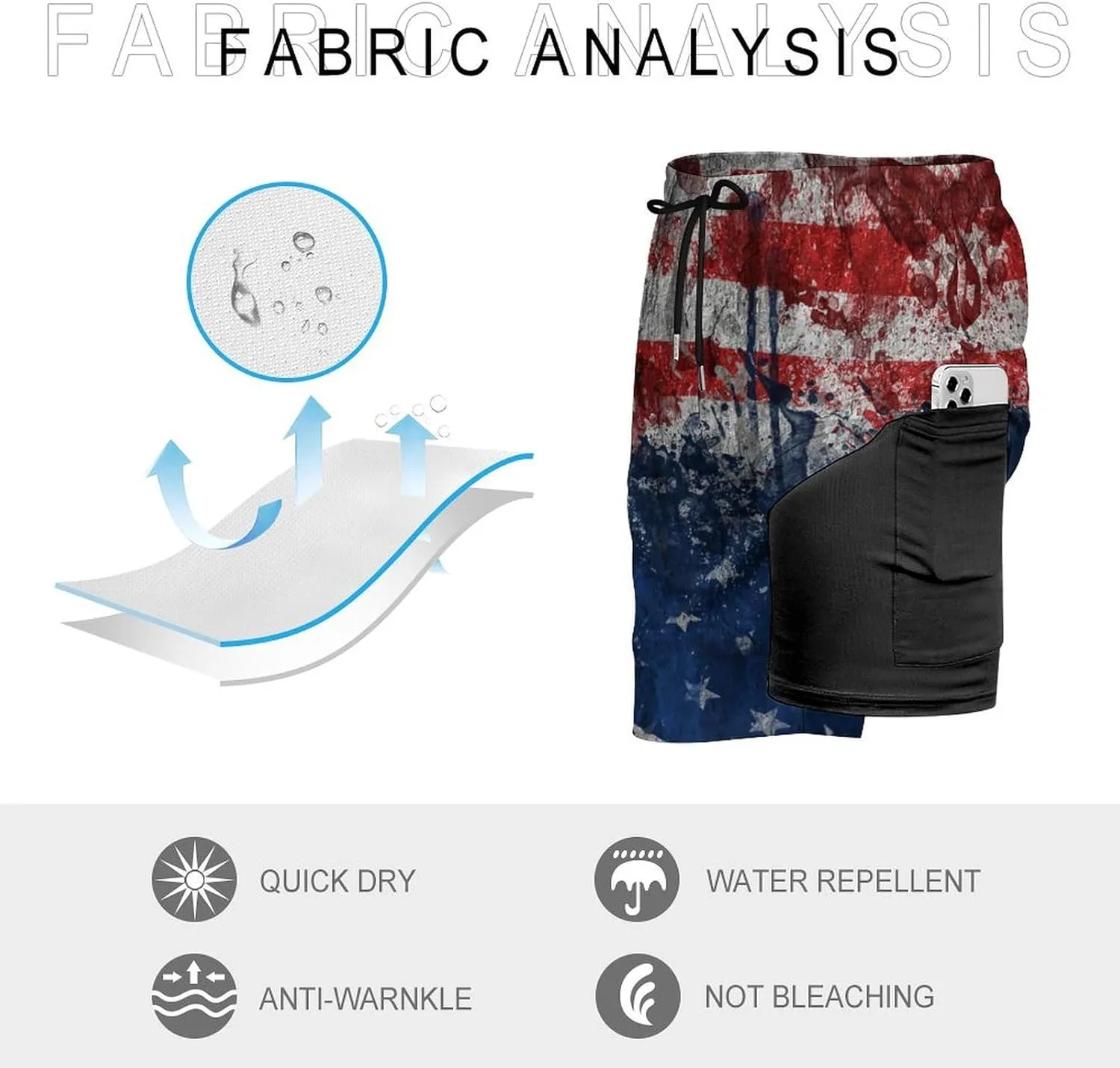 TAIZIYEAH Men's Beach Shorts Sports Beach Pants Swimwear Bathing Suits Board Shorts with Pocket Comfortable