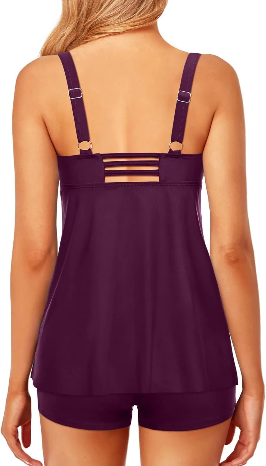 Tempt Me Women Two Piece Tankini Swimsuits Swim Tops with Shorts Boyshort Bathing Suits