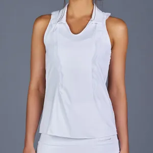 The Whites Sleeveless Collar Top