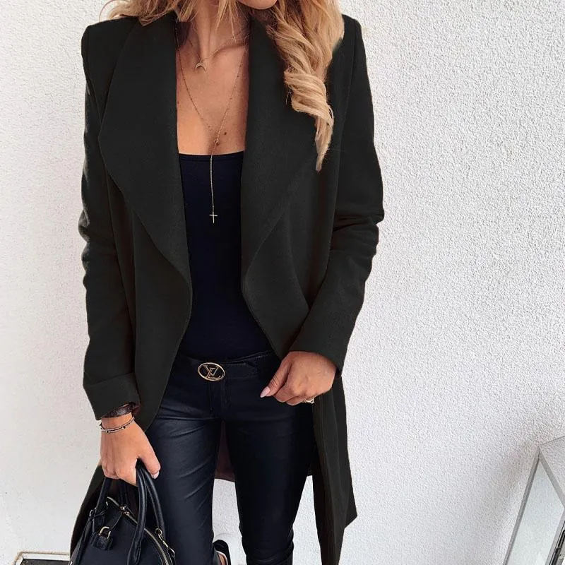 Tie Waist Wool Wrap Coat