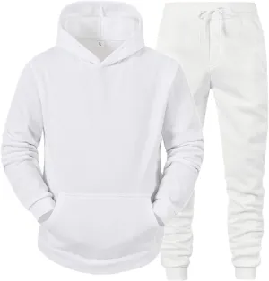 Tracksuit Men 2 Piece Set Big and Tall Long Sleeve Hooded Activewear Suits Gym Workout Training Stretchy Outfits