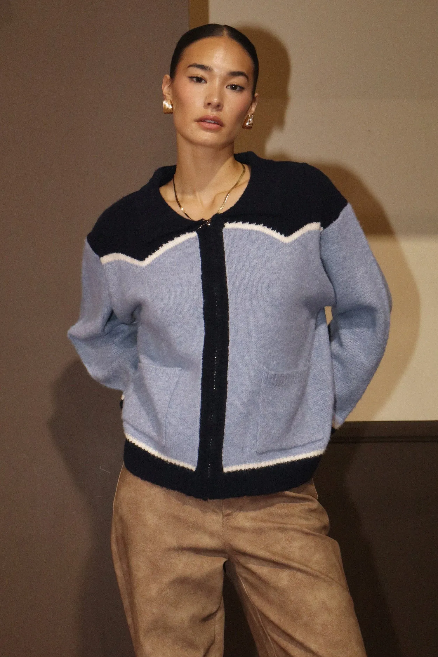 TX Cowboy Zip Cardigan
