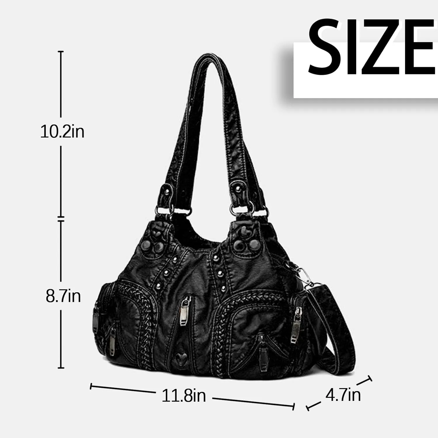 Vintage women's handbag Fashion trend Large capacity single shoulder crossbody bag