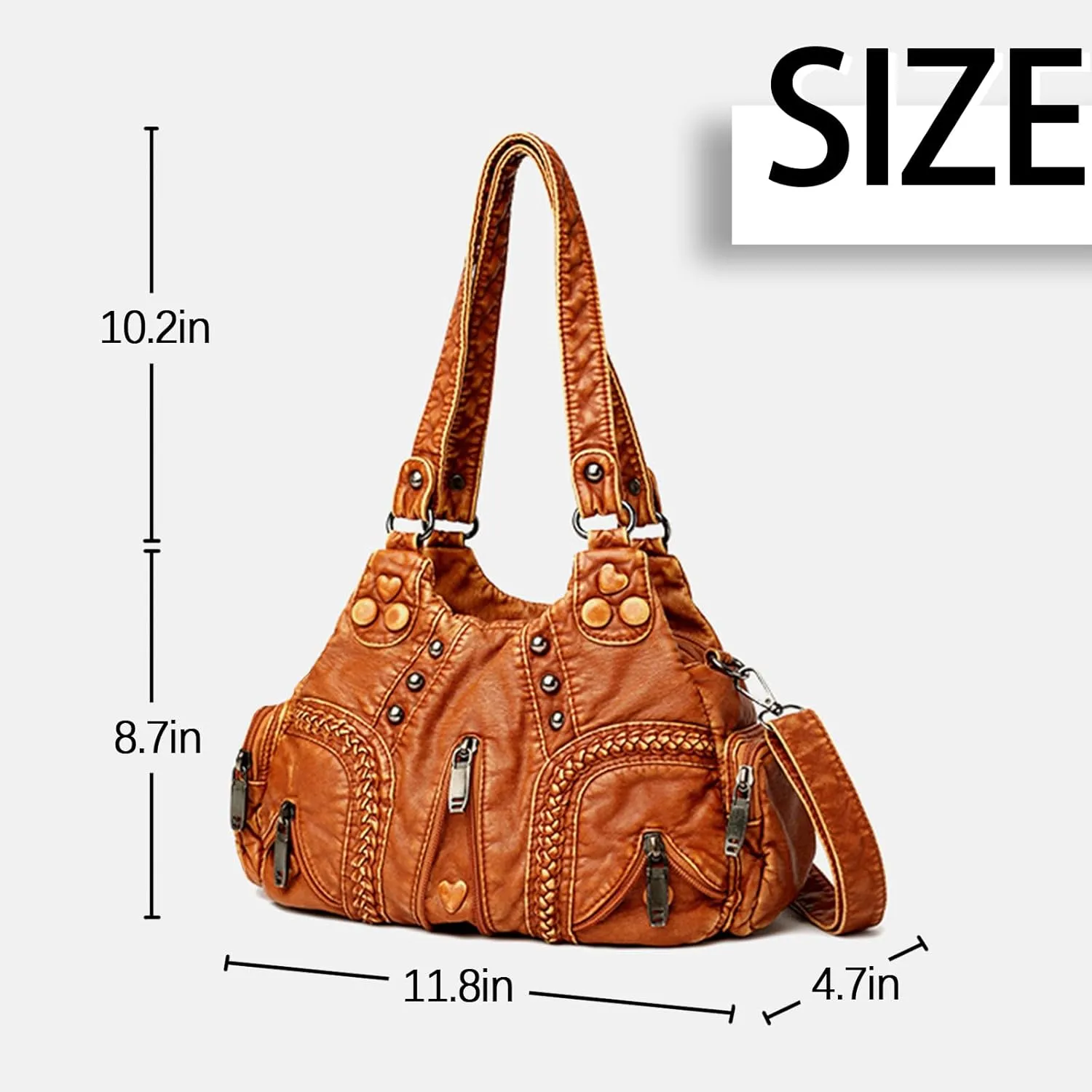Vintage women's handbag Fashion trend Large capacity single shoulder crossbody bag