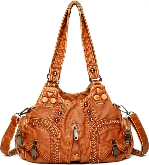 Vintage women's handbag Fashion trend Large capacity single shoulder crossbody bag