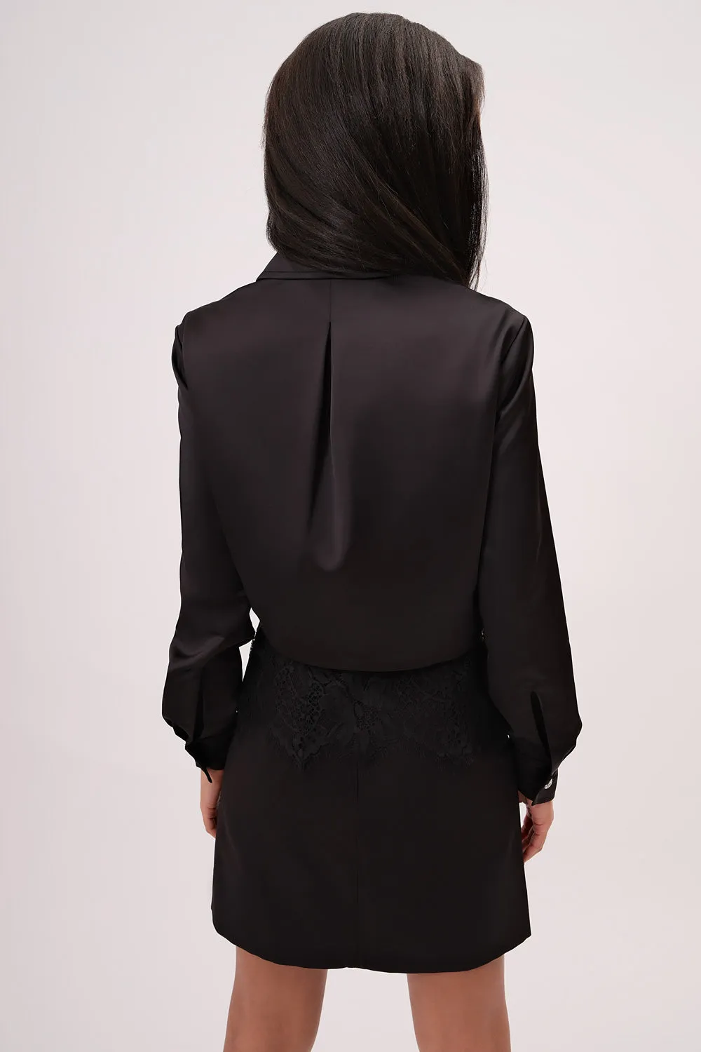 VIVIENNE SATIN JACKET (BLACK TOURMALINE)