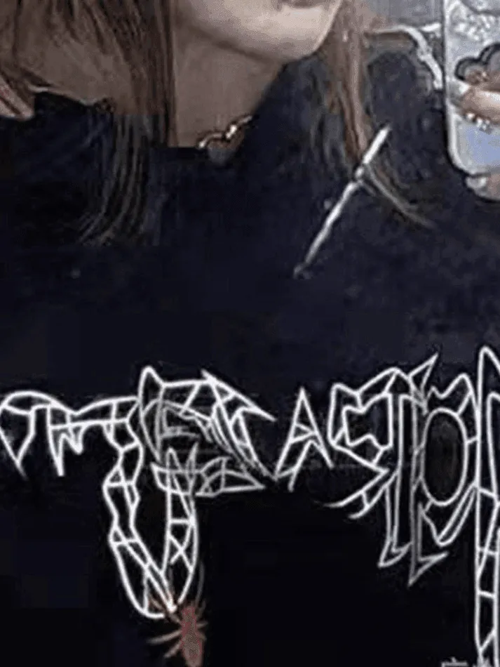 Wenkouban-Spring Casual Outfits Y2K Outfits Unisex Loose Fit Spiderweb Graphic Hoodie