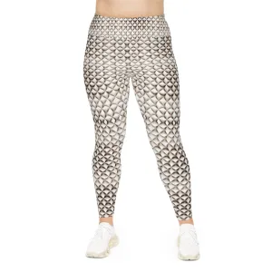 Woman's  Plus Size Abstract  Pattern Leggings - Comfortable & Stylish Activewear