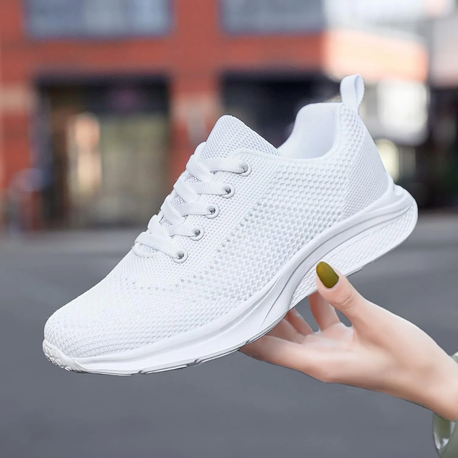 Women's Lace Up Walking Shoes Lightweight Casual Running Sneakers Slip On Shoes Women Wide Width Men's Casual Dress Shoes Wedge Sneakers Red Tennis Shoe Trainers Shoe