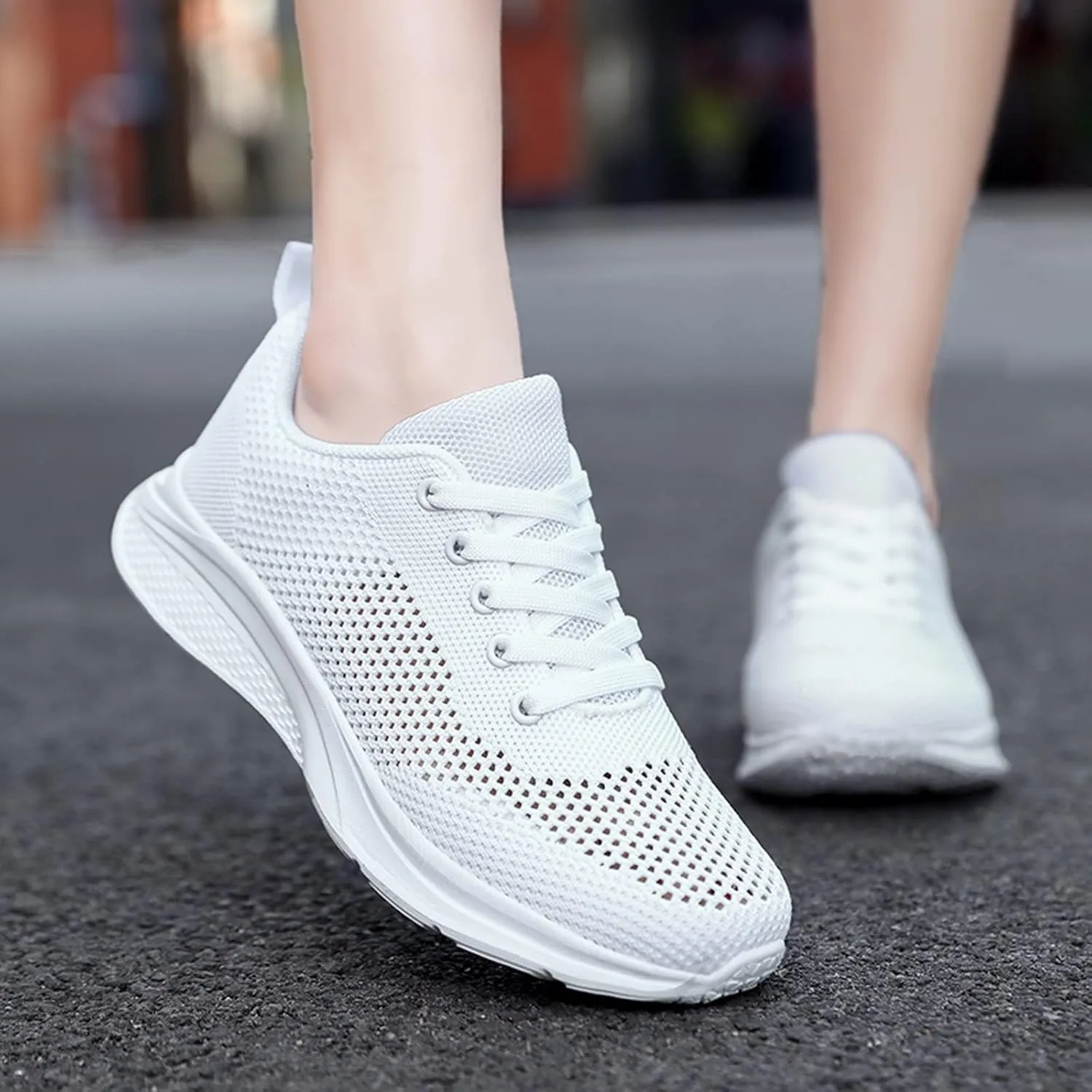Women's Lace Up Walking Shoes Lightweight Casual Running Sneakers Slip On Shoes Women Wide Width Men's Casual Dress Shoes Wedge Sneakers Red Tennis Shoe Trainers Shoe