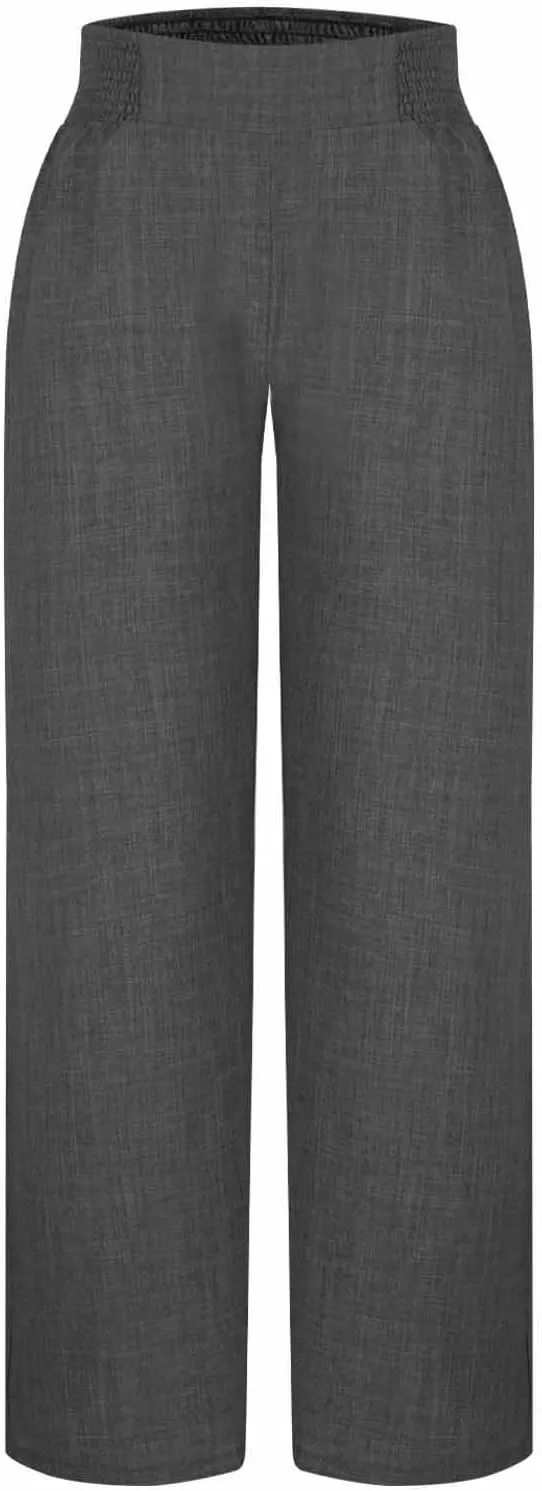 Womens Linen Pants Wide Leg Casual Baggy Trousers Pocketed Summer Palazzo Pants 2025 Beach Travel Vacation Outfits