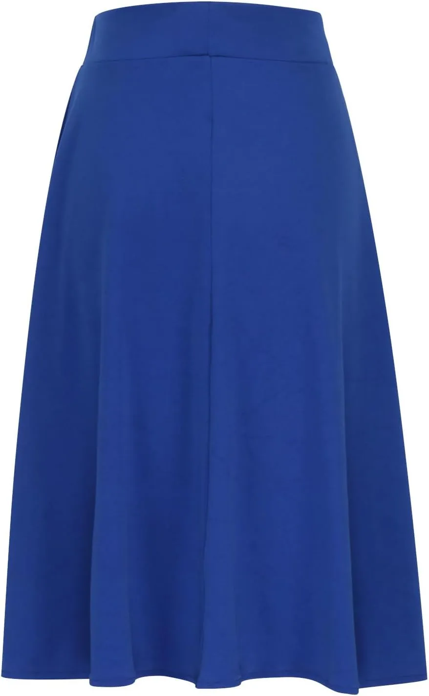 Women's Shirts Curved Hem Skirt Solid Color Classic High Waisted Skirt Plus Size Pleated Skirt Cozy Trendy Skirt