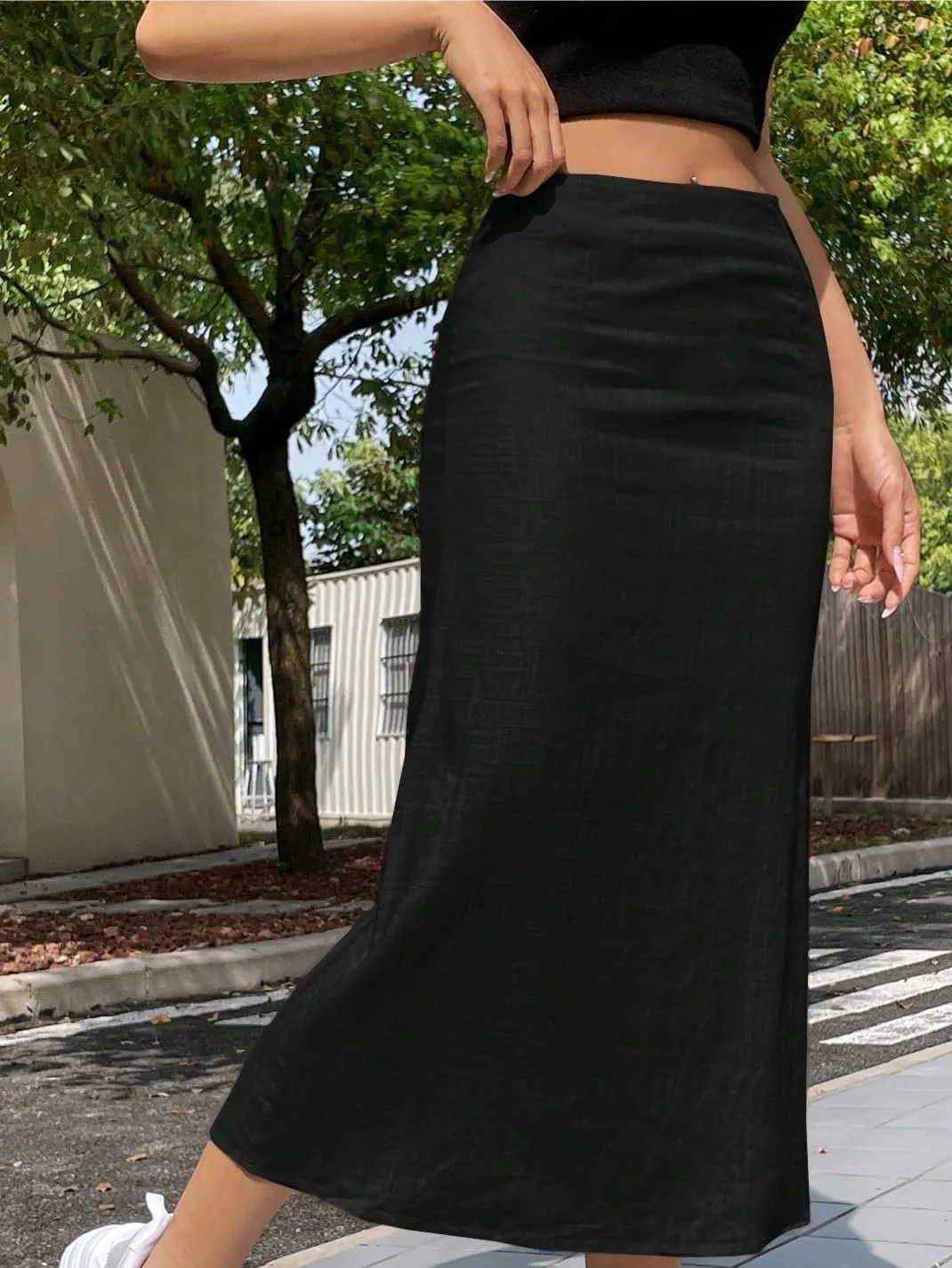 Womens Summer Flowy Skirt Dress Long Midi Skirt Summer