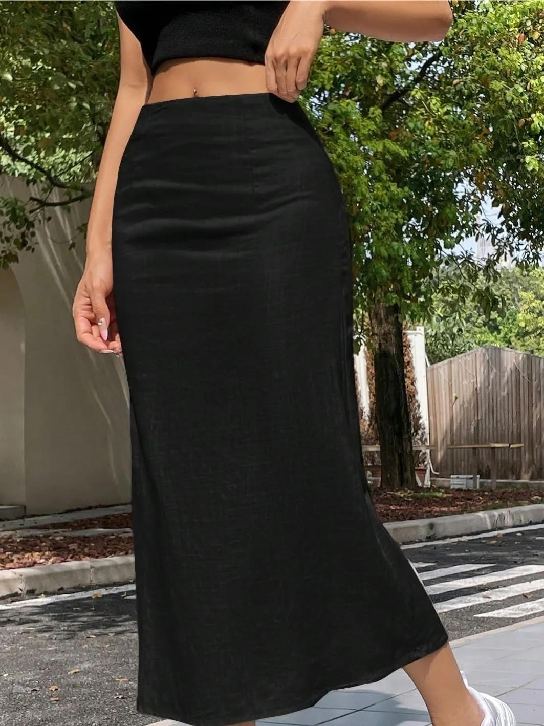 Womens Summer Flowy Skirt Dress Long Midi Skirt Summer
