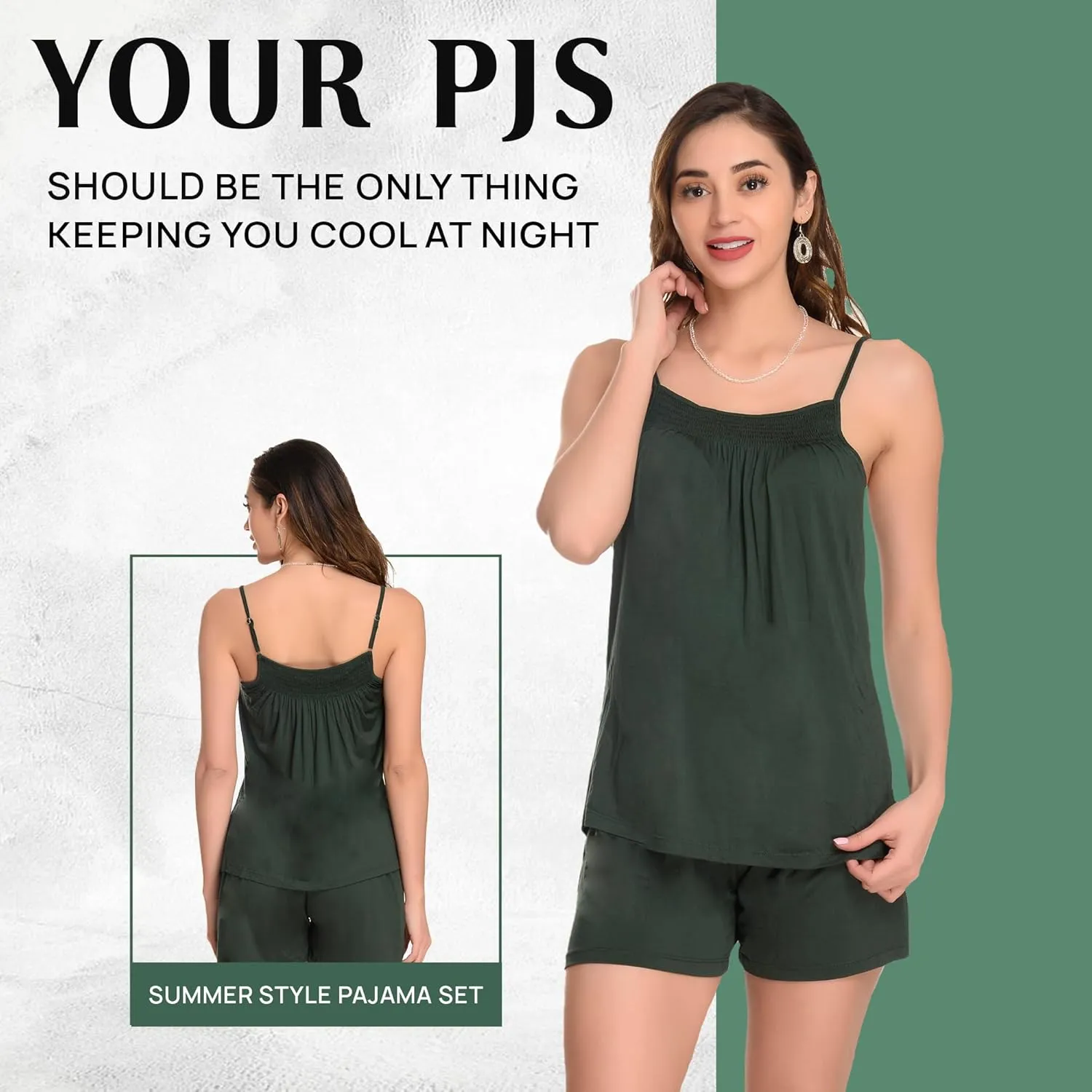 Women's Summer Style Viscose Made of Bamboo Pajama Set Night Sweat Sleepwear Comfortable Loungewear for Menopause