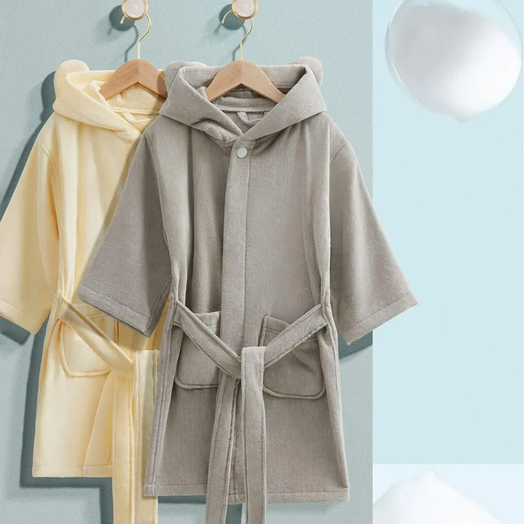 XUEMML Girls Robe,bathrobe With HoodCute & Towel Hooded Robe With Belt For Girls Comfortable Loungewear