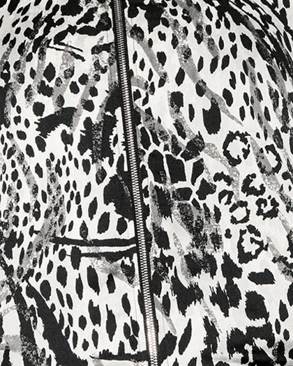 Zoe Zip Bomber Jacket | Graffiti Animal